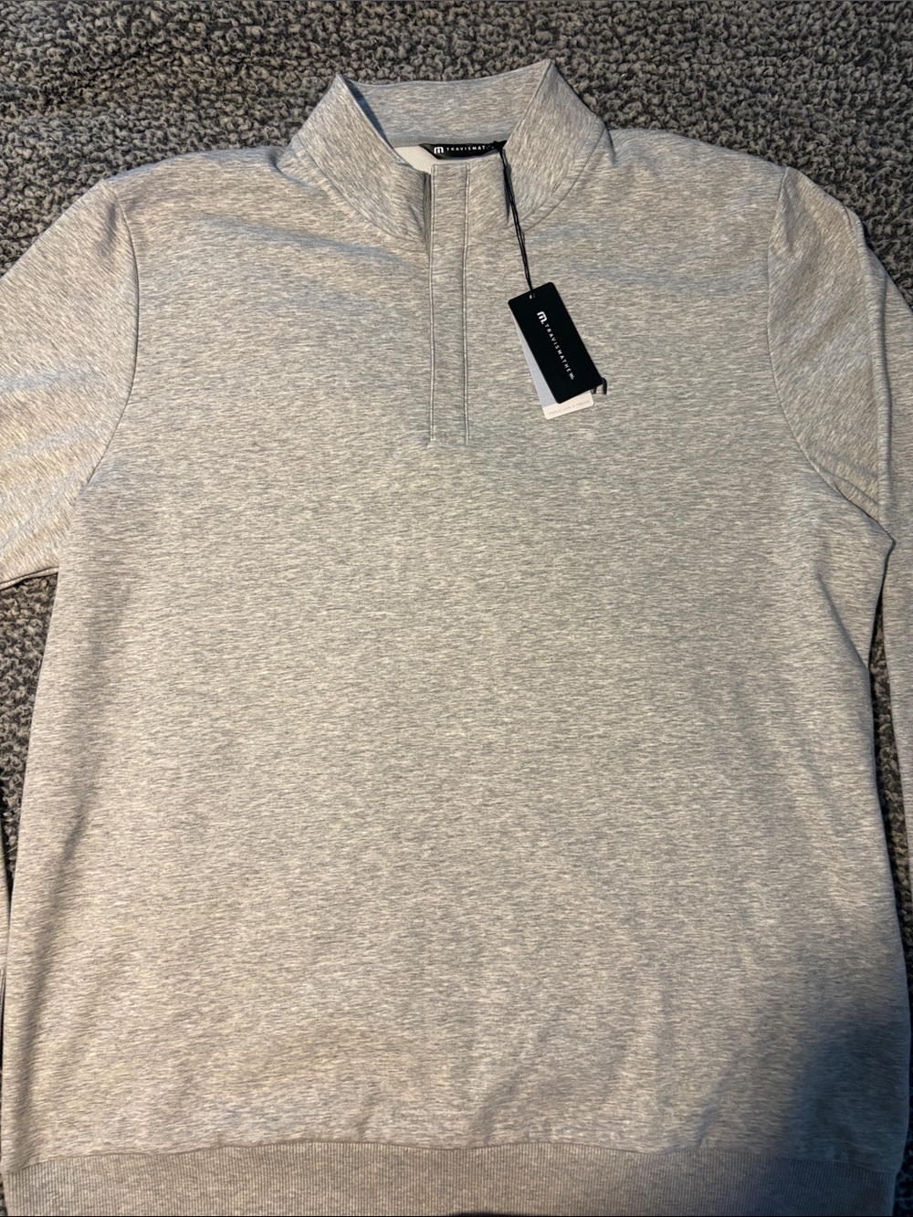 Travis Mathew Men’s Size XXL Cloud 1/4 Zip Pullover in Light Grey NWT!